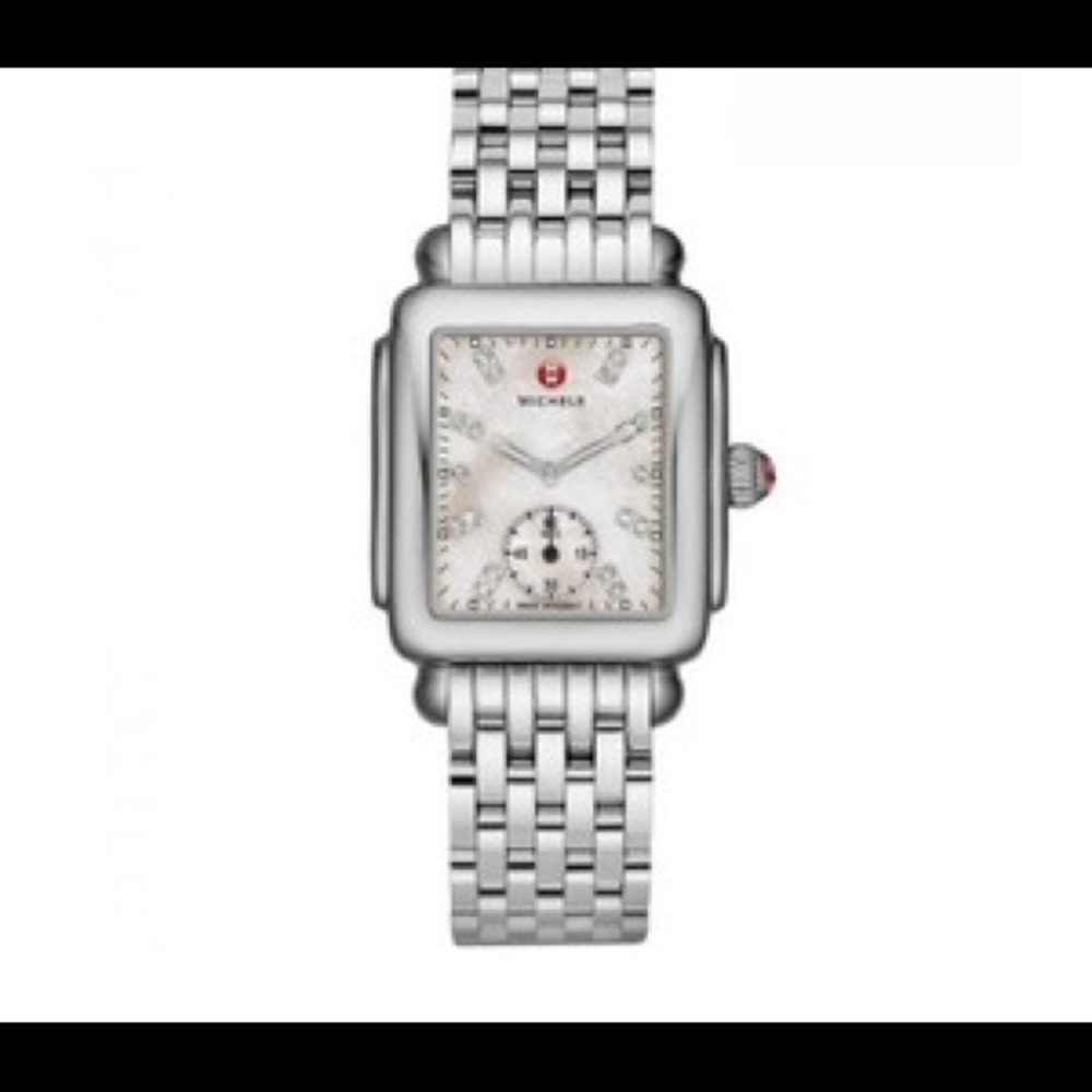 Michele Art Deco Mother of Pearl Diamond Watch
